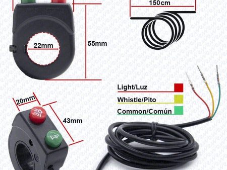 Botonera para Luz/claxon 2F