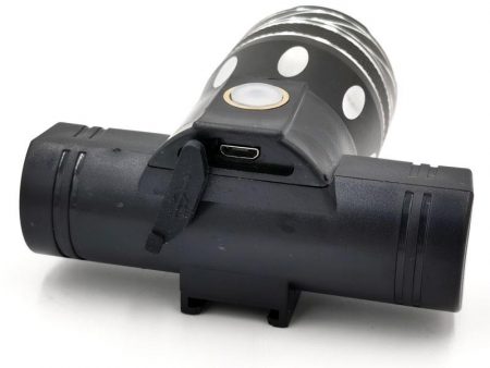 Faro led recargable con soporte para manillar