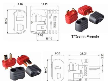 Conector T-DEAN Amass con protector - 5M/5F