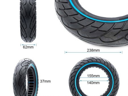 Rueda maciza ultraligera 10x2,5-6,1/B34 - Linea azul [Nedong]