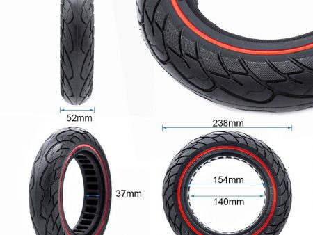 Rueda maciza ultraligera 10x2,125-6,1/B34 - linea roja [Nedong]