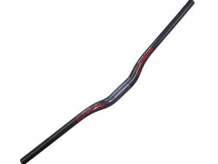 Manillar de Bici MTB Fibra de Carbono Color Rojo